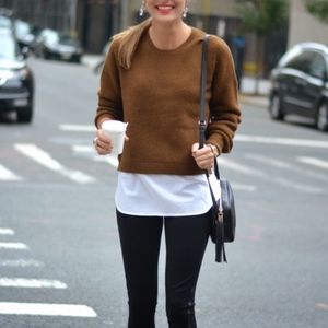 J. Crew Sweaters - J.Crew white shirt tail overlay sweater pullover J. Crew Sweaters - J.Crew white shirt tail overlay sweater pullover
